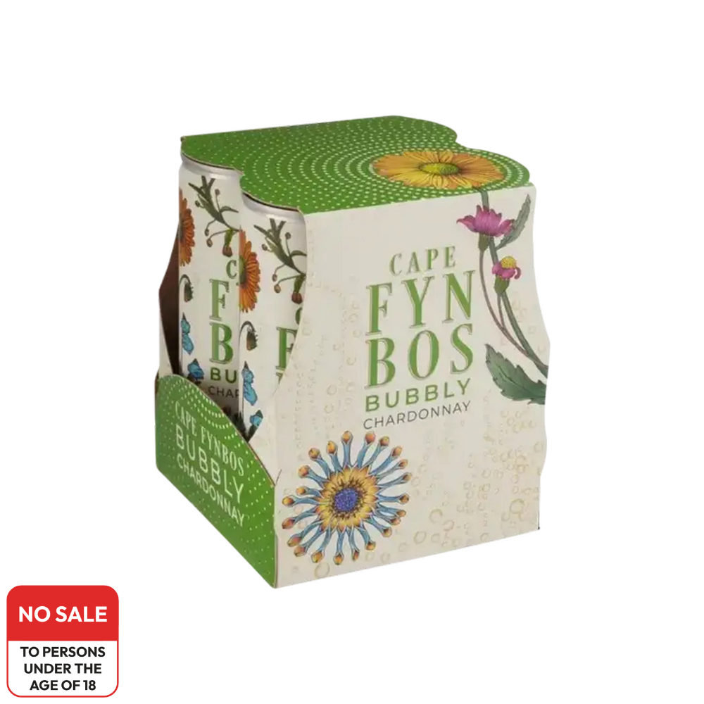 Cape Fynbos Bubbly Chardonnay 4 pack